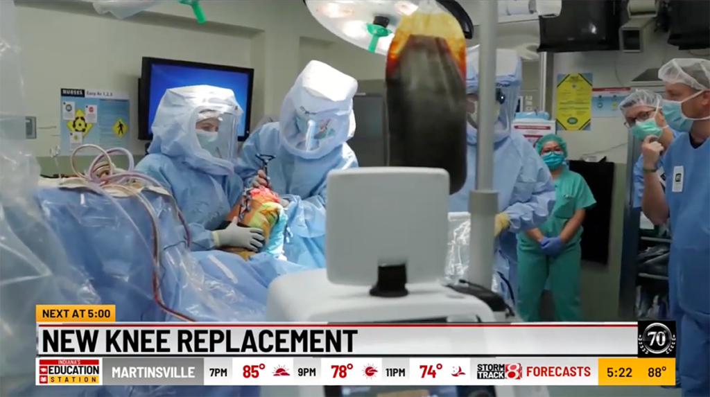 Dr. Richard Berger discusses minimally invasive knee replacement during a WISH-TV Indianapolis feature.